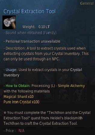 bdo crystal guide|bdo crystal extraction tool.